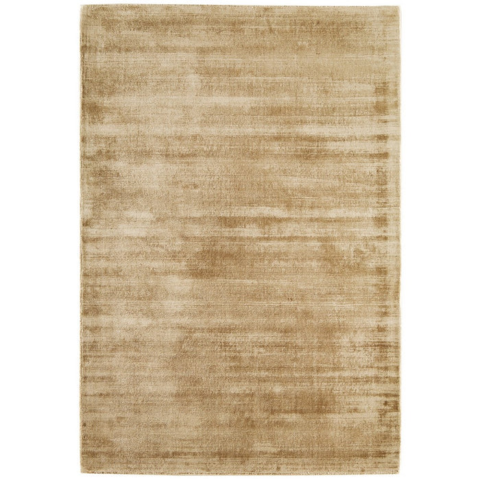 Blade Plain Modern Vintage Distressed Rugs in Champagne Gold