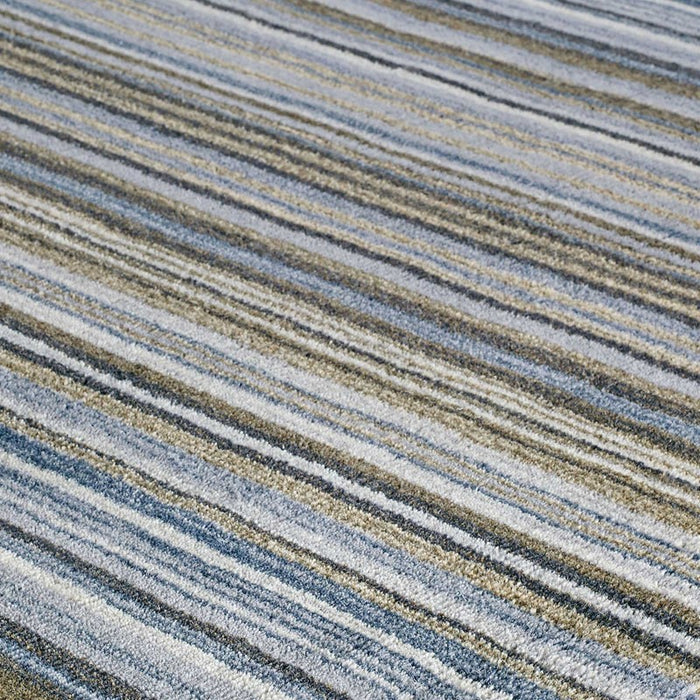 Oriental Weavers Carter Modern Stripe Wool Rugs in Grey