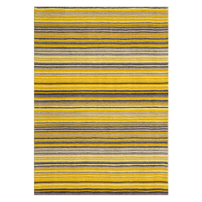 Oriental Weavers Carter Modern Stripe Wool Rugs in Ochre Yellow