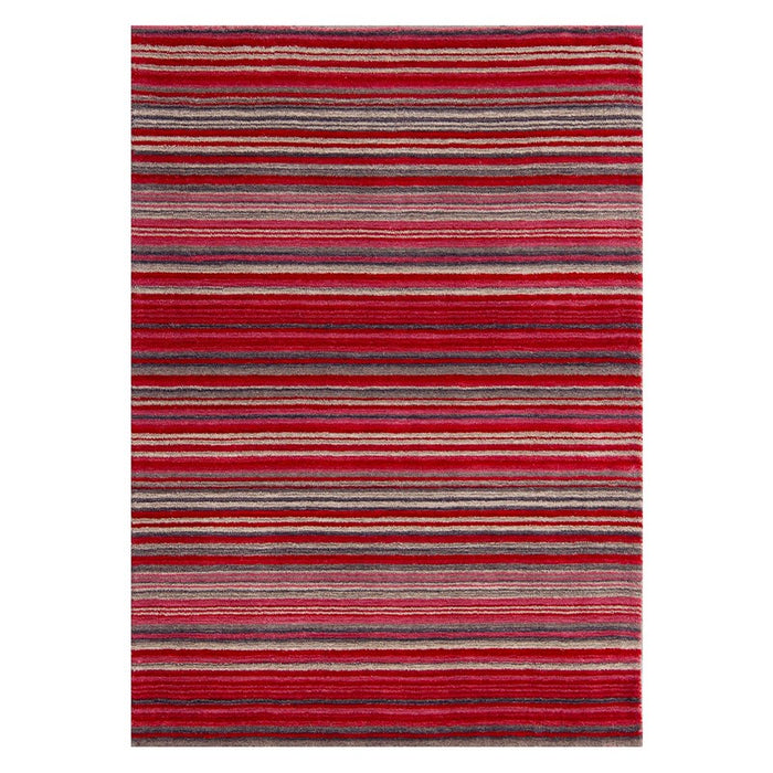 Oriental Weavers Carter Modern Stripe Wool Rugs in Red