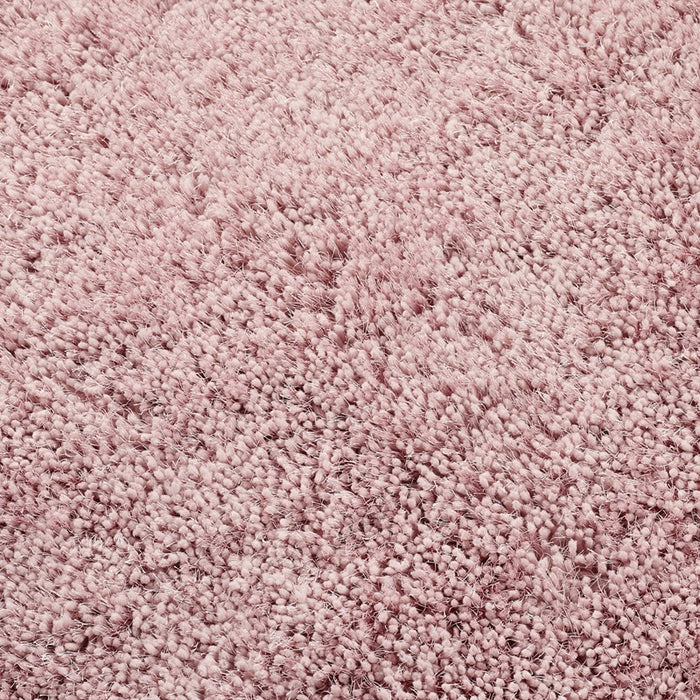 Chicago Shaggy Modern Plain Rugs in Pink