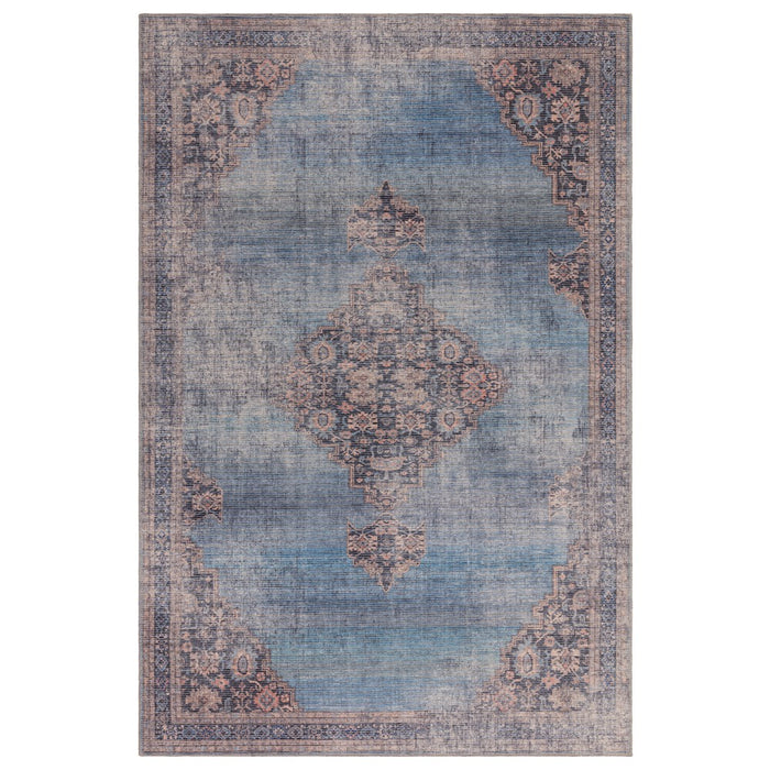 Kaya Dana KY08 Traditional Persian Medallion Rugs in Blue Red