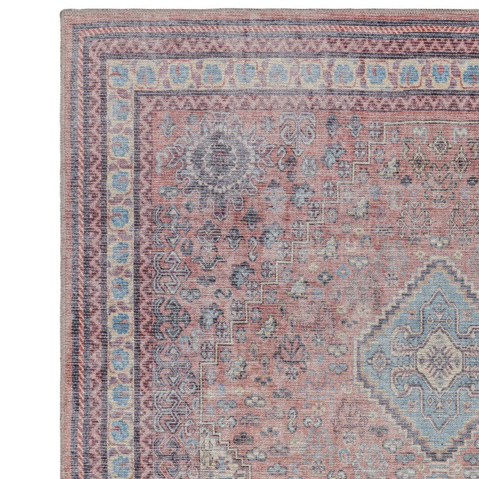 Kaya Esfir KY09 Traditional Persian Floral Rugs in Red Blue