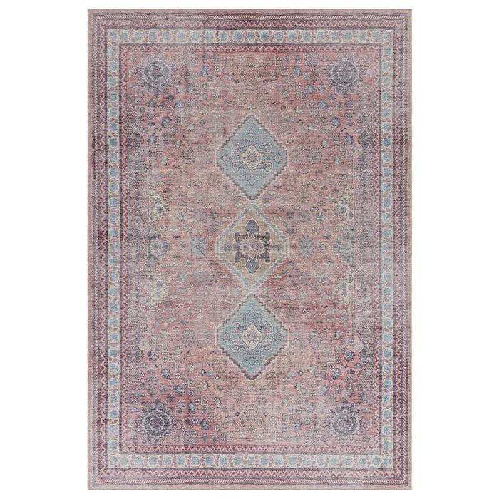 Kaya Esfir KY09 Traditional Persian Floral Rugs in Red Blue