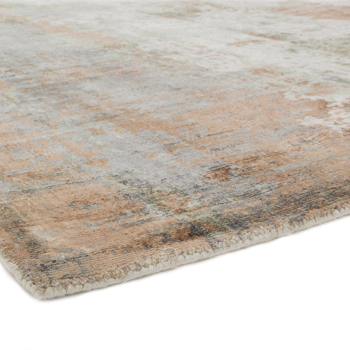 Gatsby Modern Abstract Metallic Viscose Rugs in Coral