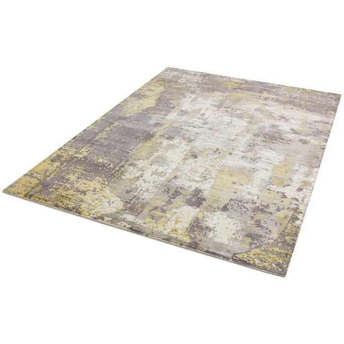 Gatsby Modern Abstract Metallic Viscose Rugs in Gold
