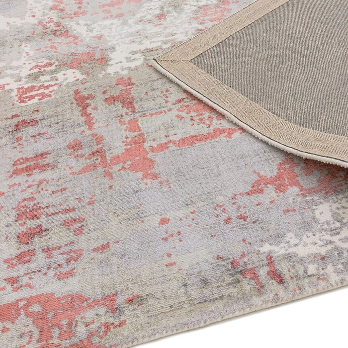 Gatsby Modern Abstract Metallic Viscose Rugs in Red