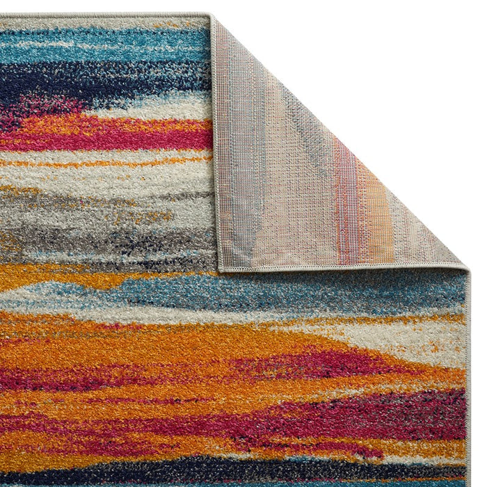 Gilbert 83 X Abstract Stripe Woven Rugs in Multi