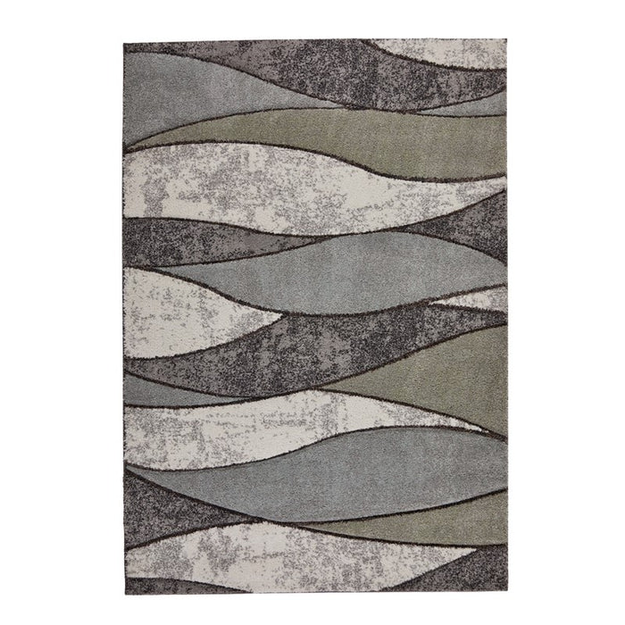 Oriental Weavers Gio 163F Modern Abstract Wave Rug in Grey