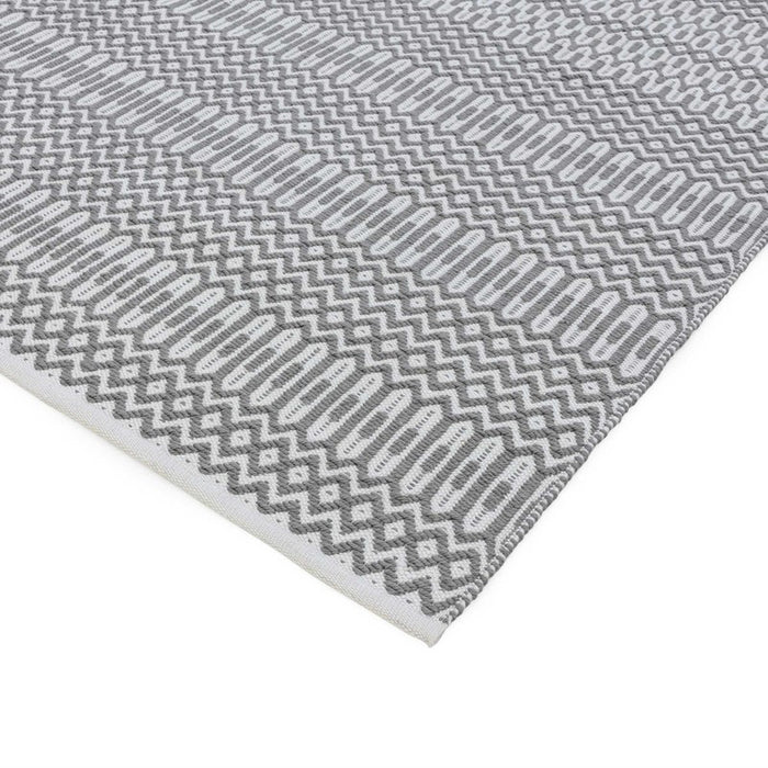 Halsey Geometric Indoor Outdoor Rugs in Grey
