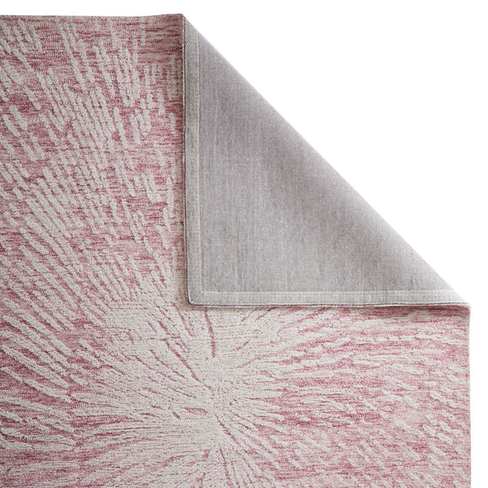 Hampton Burst Contemporary Abstract Rug in Pink Ivory
