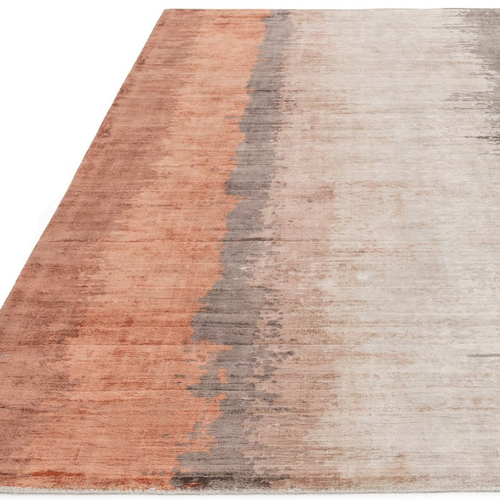 Juno Abstract Rugs in Ginger Orange
