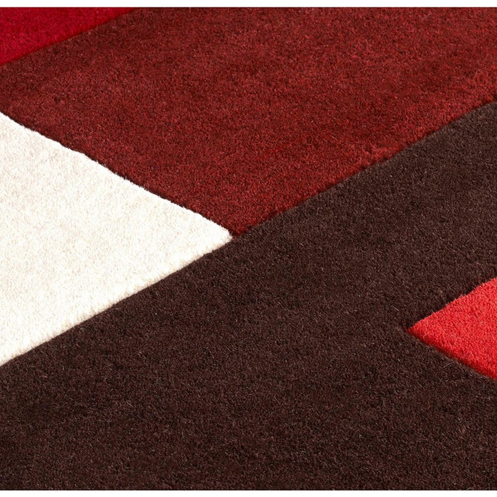 Oriental Weavers Modern Geometric Lexus Wool Rugs in Red
