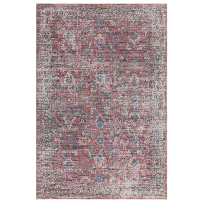 Kaya Mona KY10 Traditional Persian Floral Rugs in Red Blue