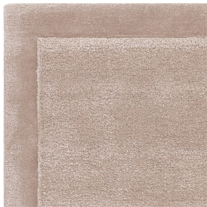 Rise Modern Plain Hand Carved Wool Rugs in Sand Beige