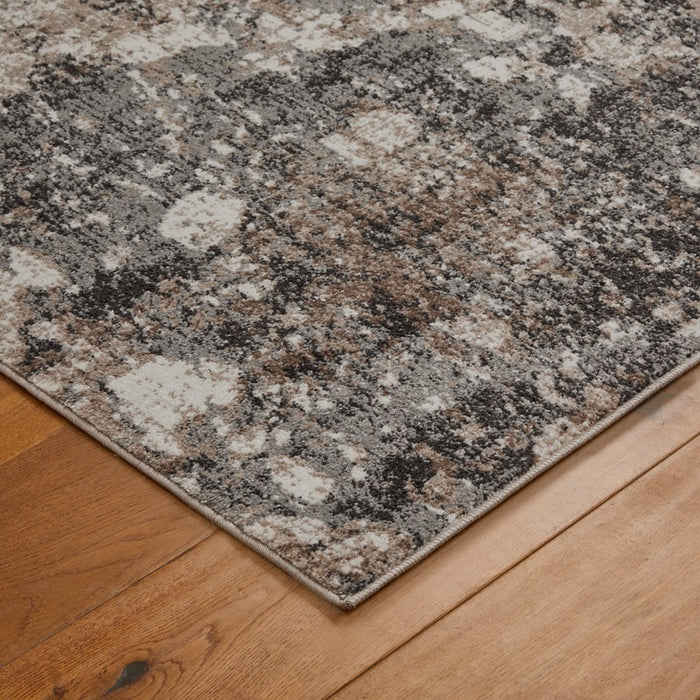 Sanford 522X Distressed Modern Abstract Rug in Grey Multi
