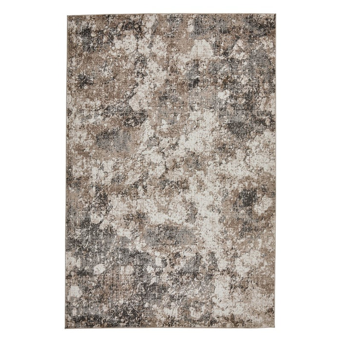 Sanford 522X Distressed Modern Abstract Rug in Grey Multi
