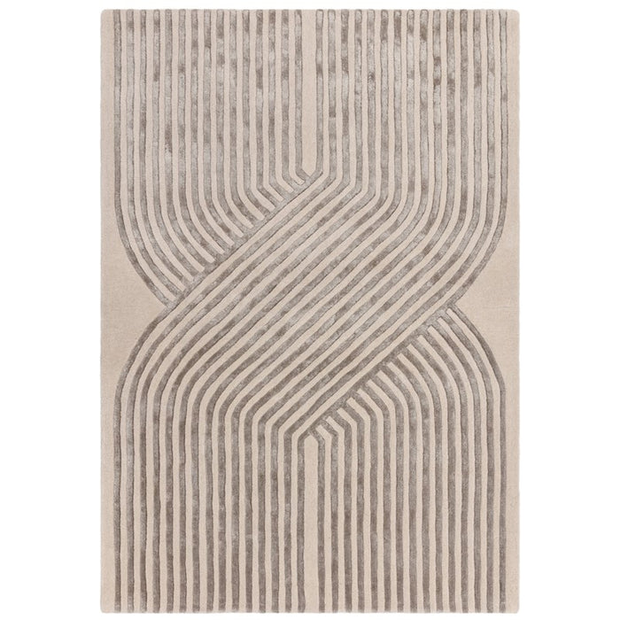 Matrix Solstice MAX99 Wool Carved Rugs in Ivory White