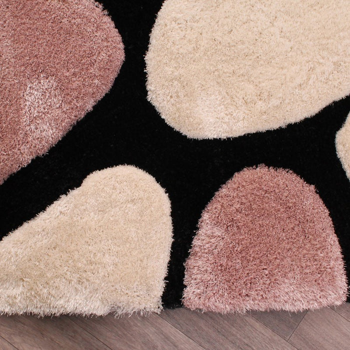 Urco Stepping Stones Rugs in Pink Grey