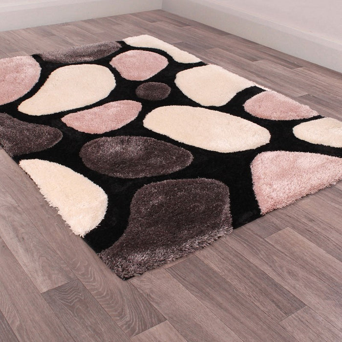 Urco Stepping Stones Rugs in Pink Grey