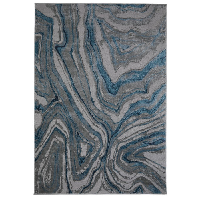 Zoe 2063 L Rugs in Marble Blue Grey