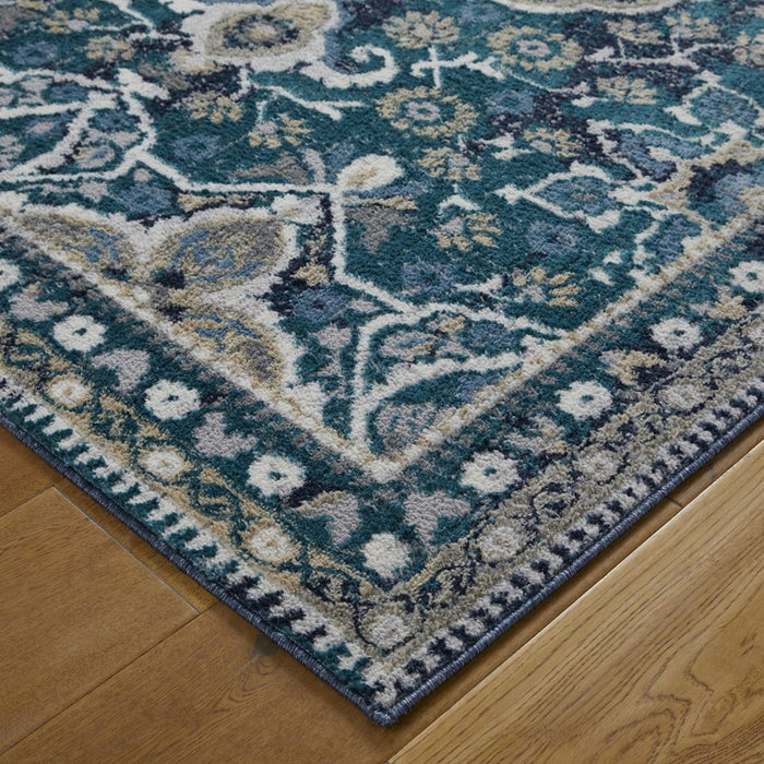 Zoe 9 L Rugs in Traditional Distressed Blue