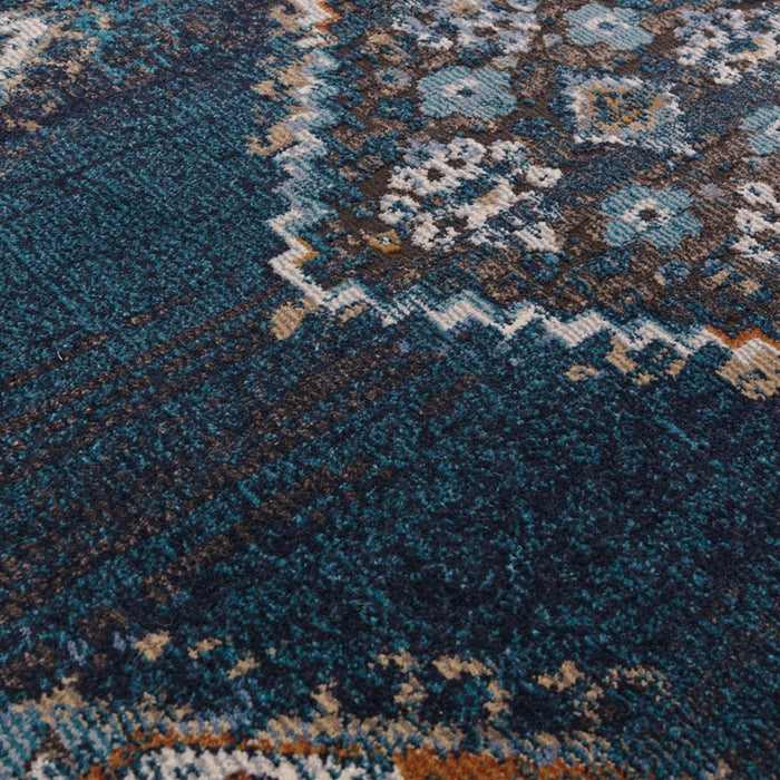 Zola Kian Traditional Persian Rugs in Teal Blue