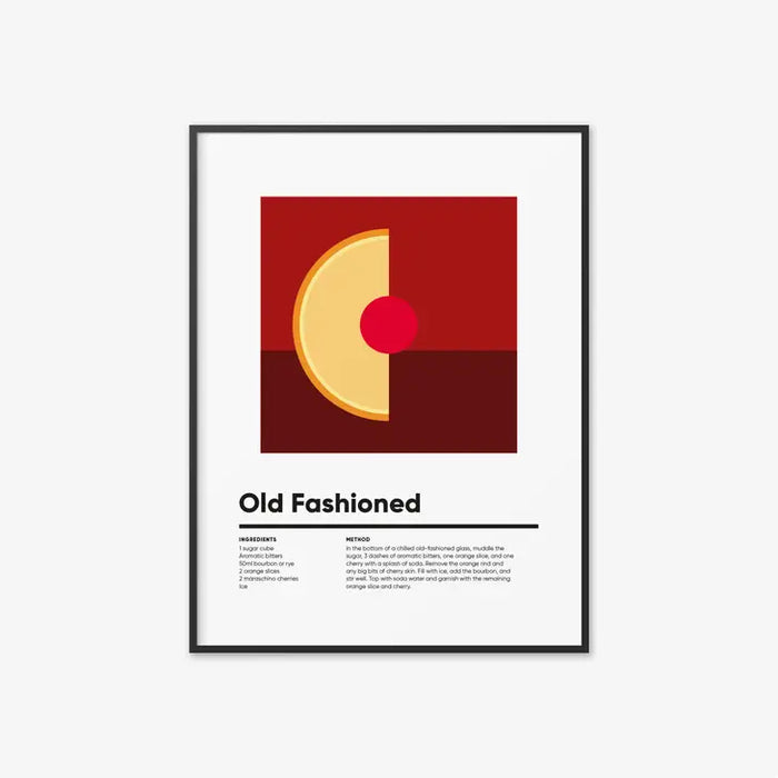 Old Fashioned Cocktail Print - Abstract