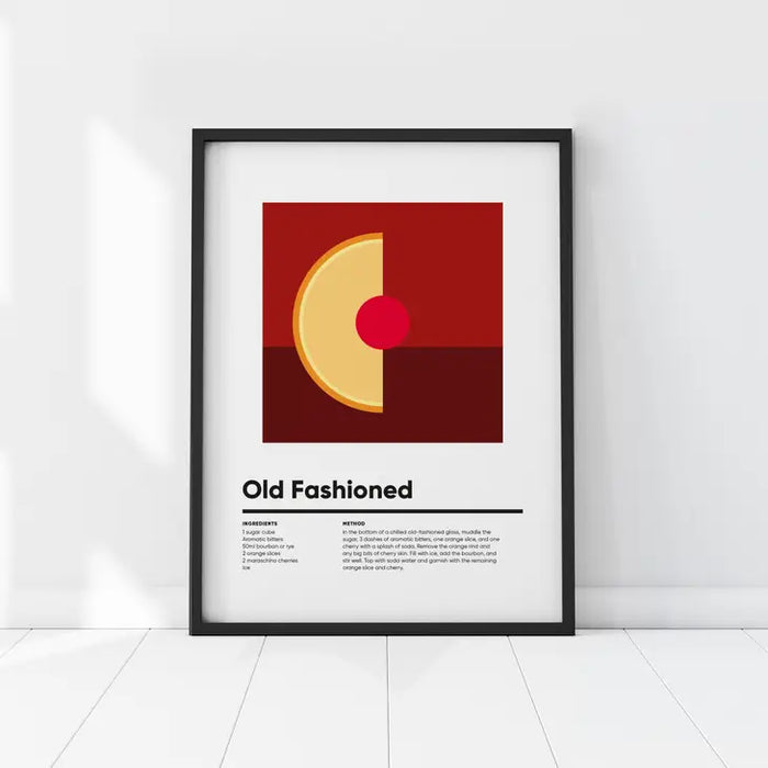 Old Fashioned Cocktail Print - Abstract
