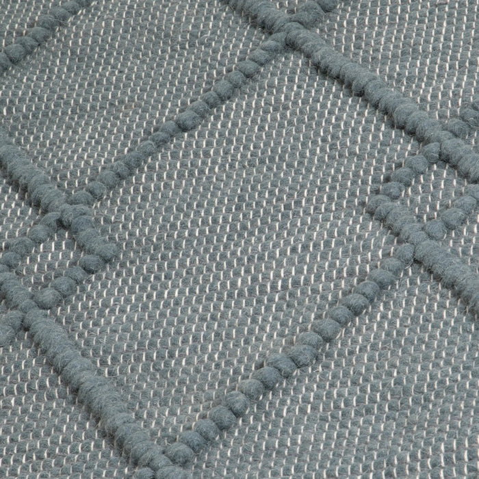 Grey Diamond Pattern Runner Rug
