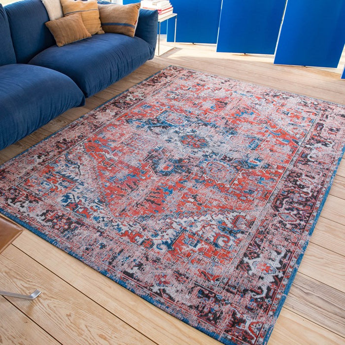 Louis De Poortere Antiquarian Antique Heriz Rugs 8703 in Classic Brick