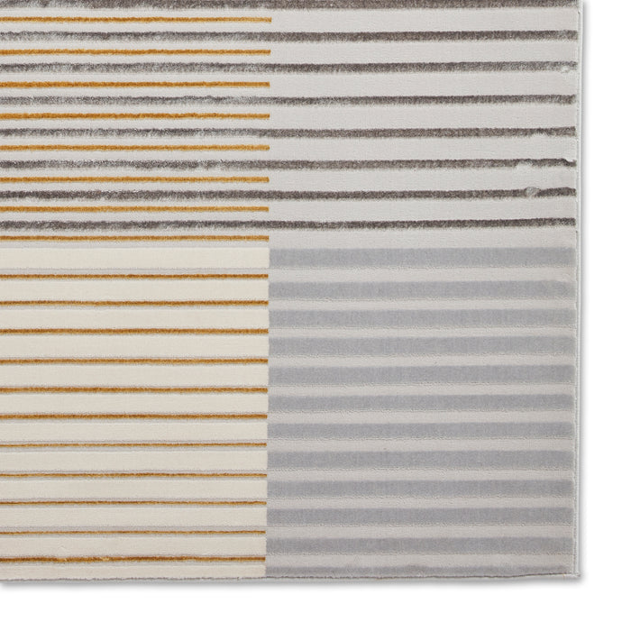 Apollo 2681 Grey/Gold Modern Linear Rug