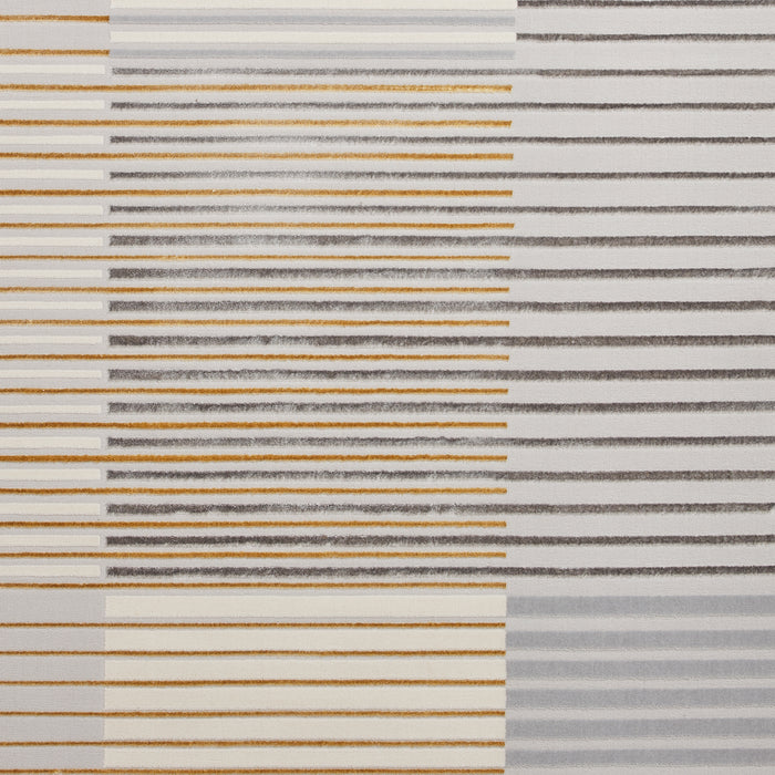 Apollo 2681 Grey/Gold Modern Linear Rug