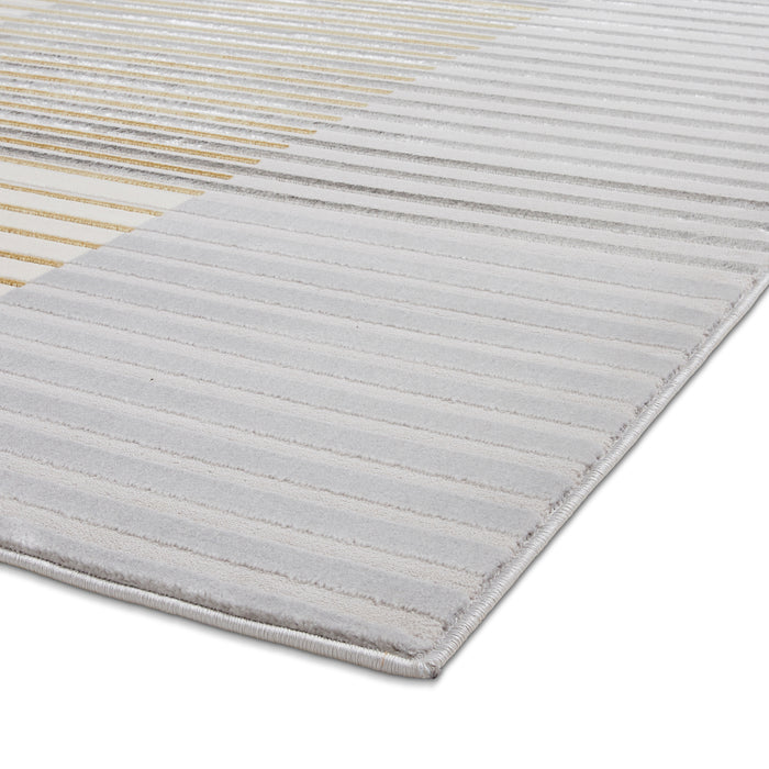 Apollo 2681 Grey/Gold Modern Linear Rug