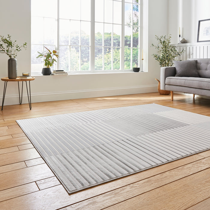 Apollo 2681 Grey/Ivory Modern Linear Rug