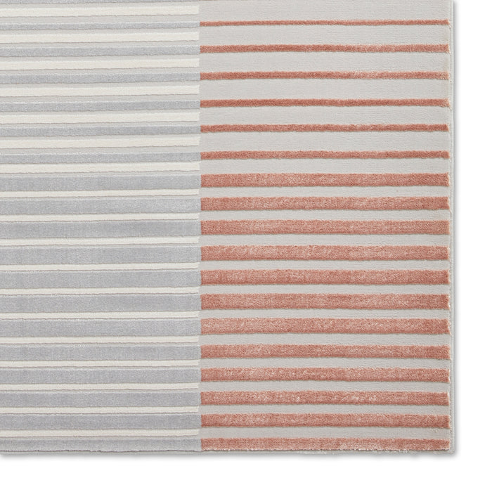 Apollo 2681 Grey/Rose Modern Linear Rug