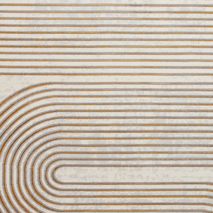 Apollo 2683 Grey/Gold Modern Linear Rug