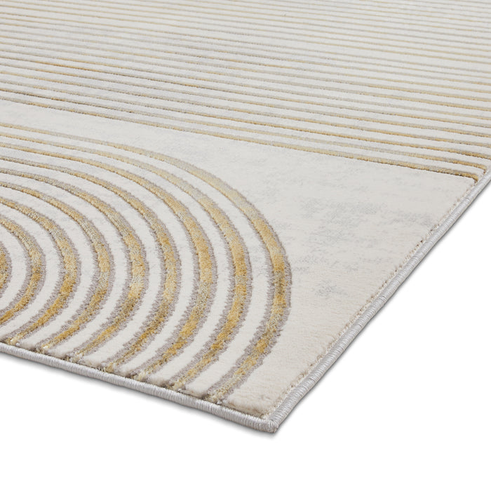 Apollo 2683 Grey/Gold Modern Linear Rug