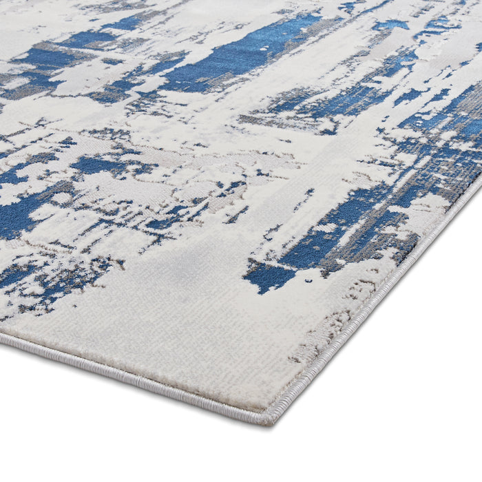 Apollo GR579 Grey/Navy Modern Abstract Rug