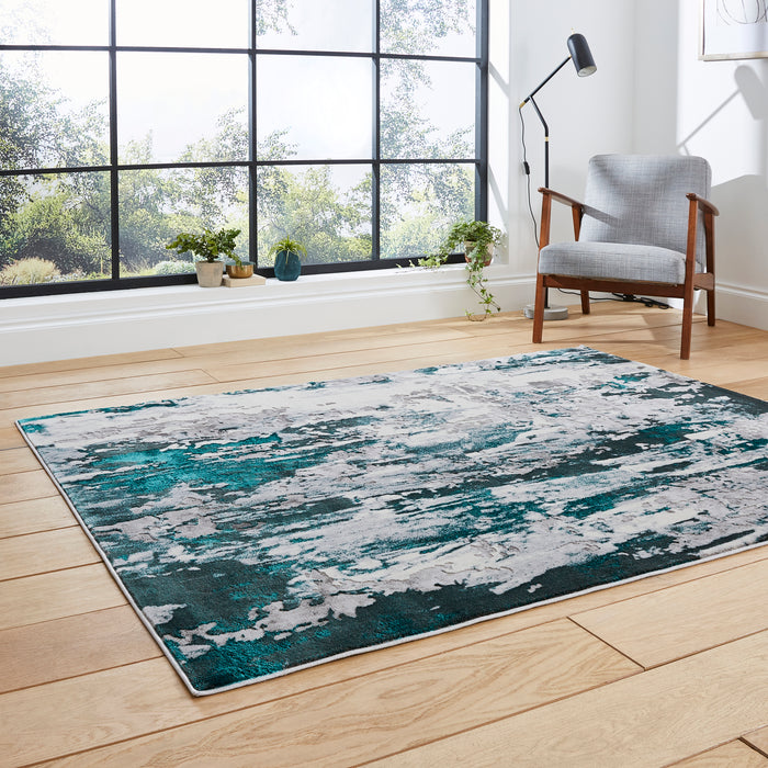 Apollo GR580 Grey/Green Modern Abstract Rug