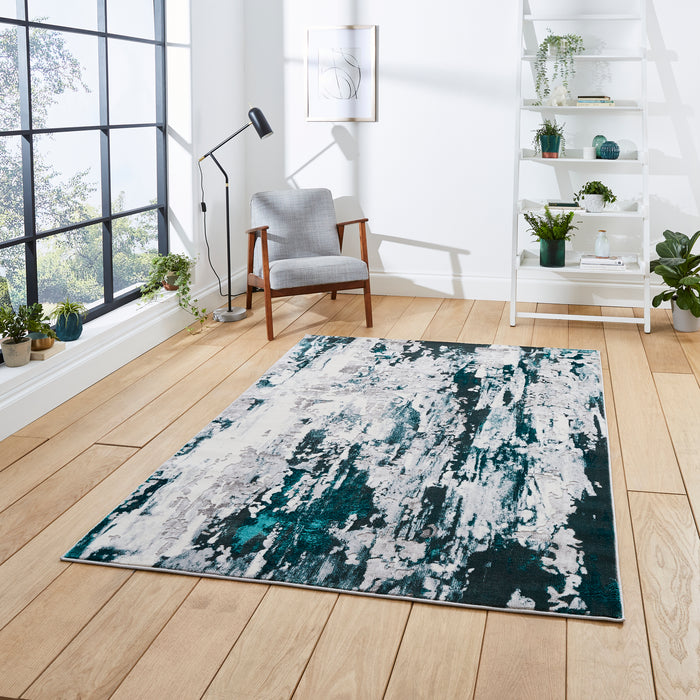 Apollo GR580 Grey/Green Modern Abstract Rug