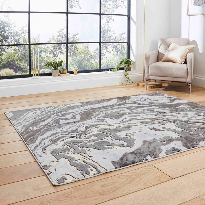 Apollo GR584 Grey/Gold Modern Abstract Rug