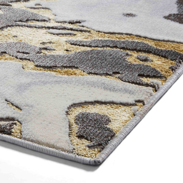 Apollo GR584 Grey/Gold Modern Abstract Rug