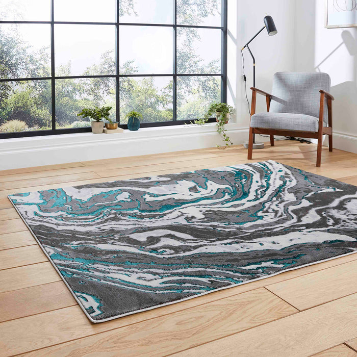 Apollo GR584 Grey/Green Modern Abstract Rug