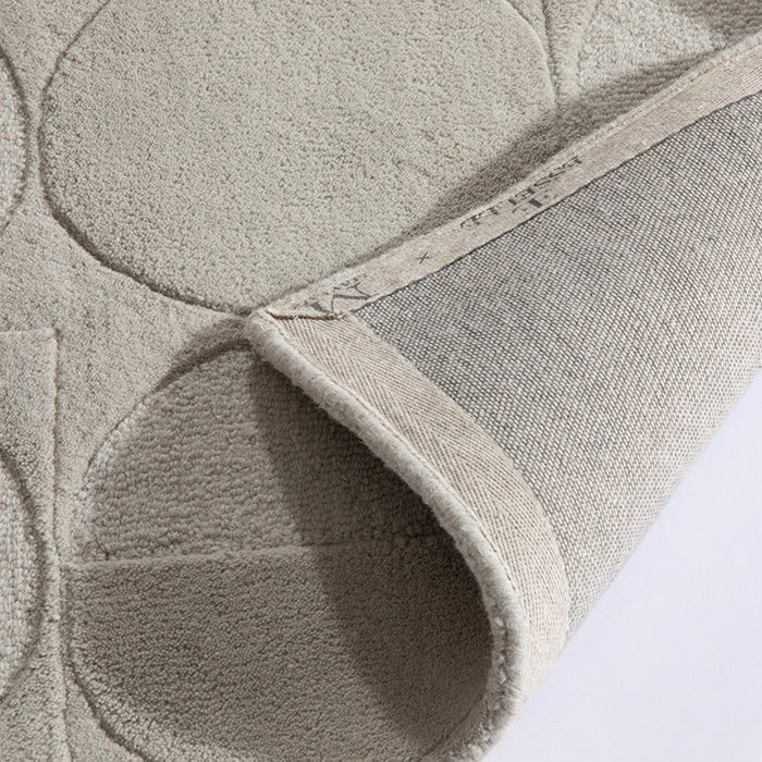 Arabella Geometric Carved Wool Rugs in Grey