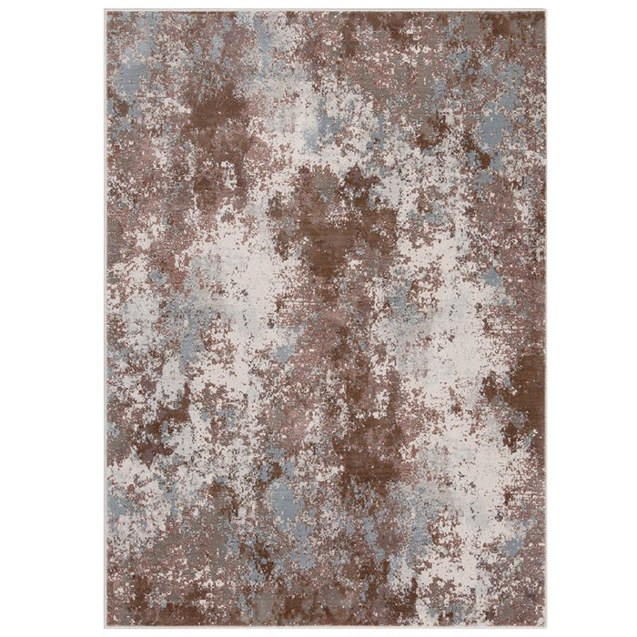 Oriental Weavers Astro Abstract Distressed Woven Rugs in Pink Grey Cream 5090