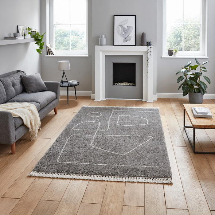 Boho A474 Grey/Cream Rugs