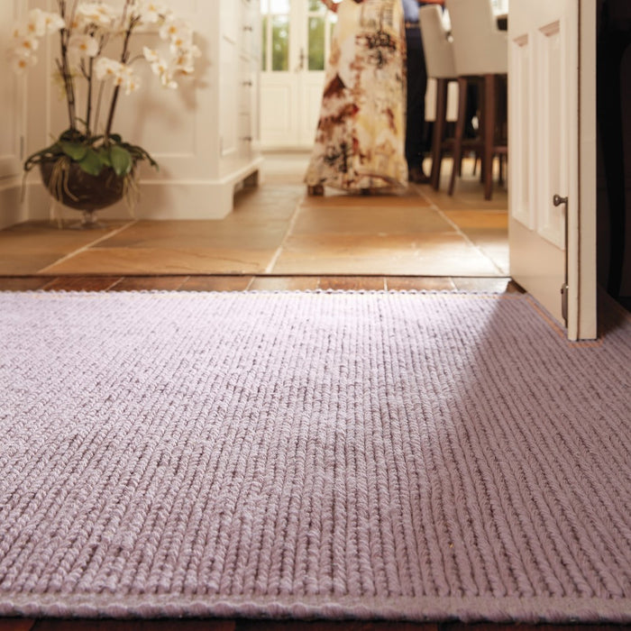 Cable Chunky Knitted Wool Rugs in New Blush Pink
