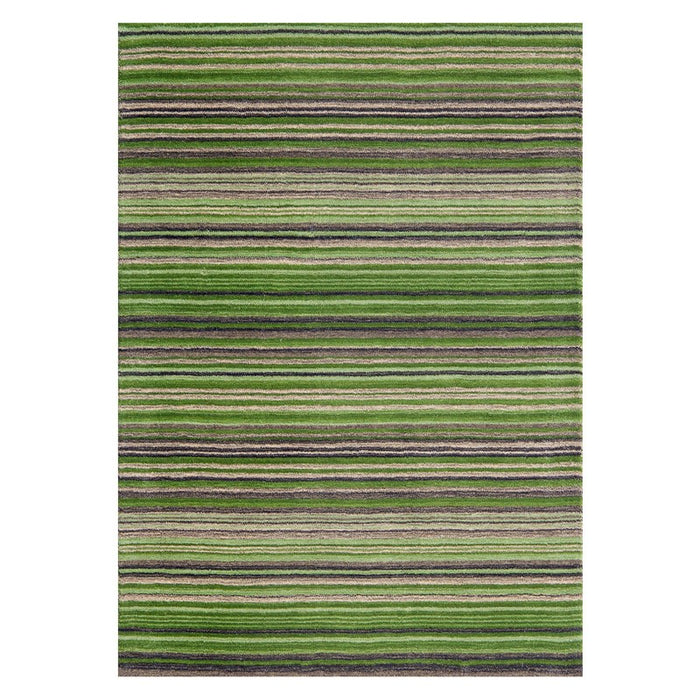 Oriental Weavers Carter Modern Stripe Wool Rugs in Green
