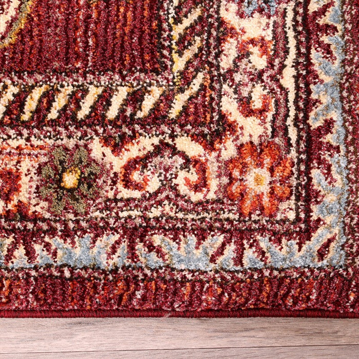Cashmere Traditional Rugs 5567 in Terracotta Orange